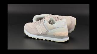 Женские кроссовки New Balance 574 розового цвета видео