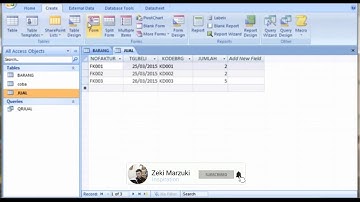 Tutorial Relasi Antar Tabel dan Query Pada Microsoft Access 2007