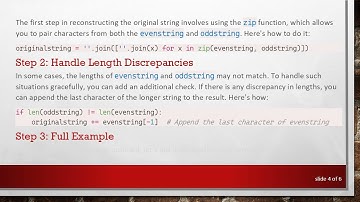 How to Combine Even and Odd Characters to Form the Original String in Python