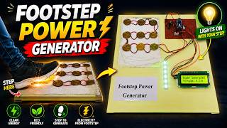 DIY Footstep Power Generator using Piezoelectric Sensors and Arduino | Arduino Project