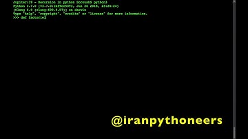 recursion functions توابع بازگشتی با پایتون