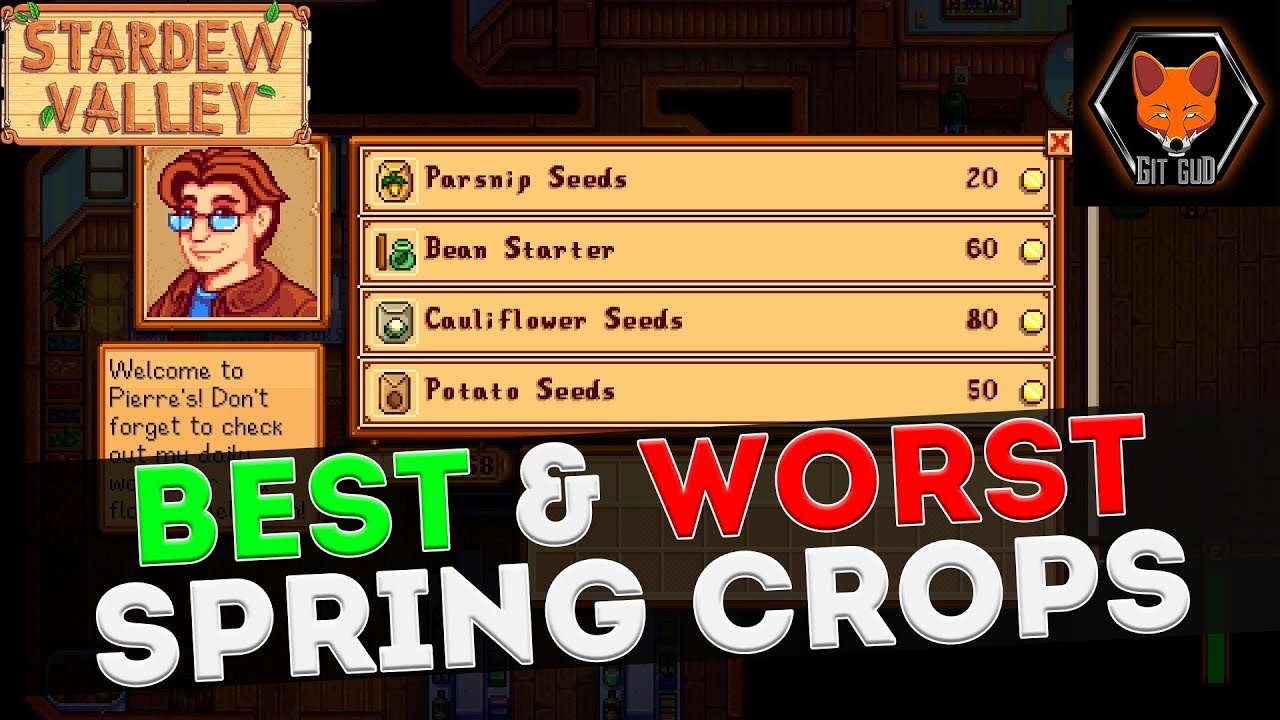 stardew valley spring seed  2022  Lời khuyên về Thung lũng Stardew: Cây trồng Mùa xuân Tốt nhất và Tồi tệ nhất