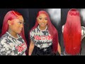 Black To Red Hair Color ❤️ | 30 Inch Wig 🔥 | Curly Me Hair |