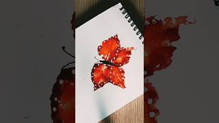 butterfly with leaves 🦋 #creative #shortsvideo #art #diy