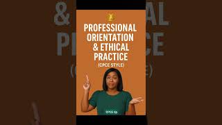 Professional Orientation & Ethis for cpce