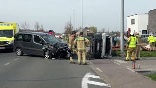 Bestuurder met MUG-heli afgevoerd na zwaar ongeval in Aartrijke