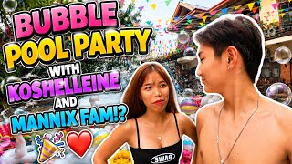 BUBBLE POOL PARTY WITH KOSHELLEINE AND MANNIX FAM!❤️