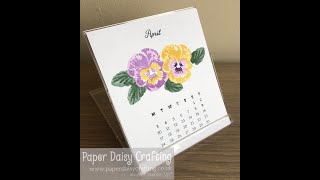 CD Case 2023 calendar - April - with Pansy Patch