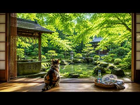 Japanese Zen Music 🍃 Peaceful Japanese Garden with Chōzuya | Study, Focus & Relax