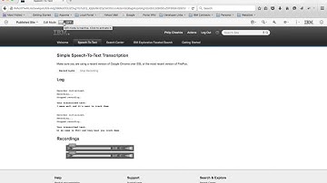 Asponte Speech-to-Text WCM Widget Demo (Portal & Bluemix Integration) - Asponte Technology, Inc.