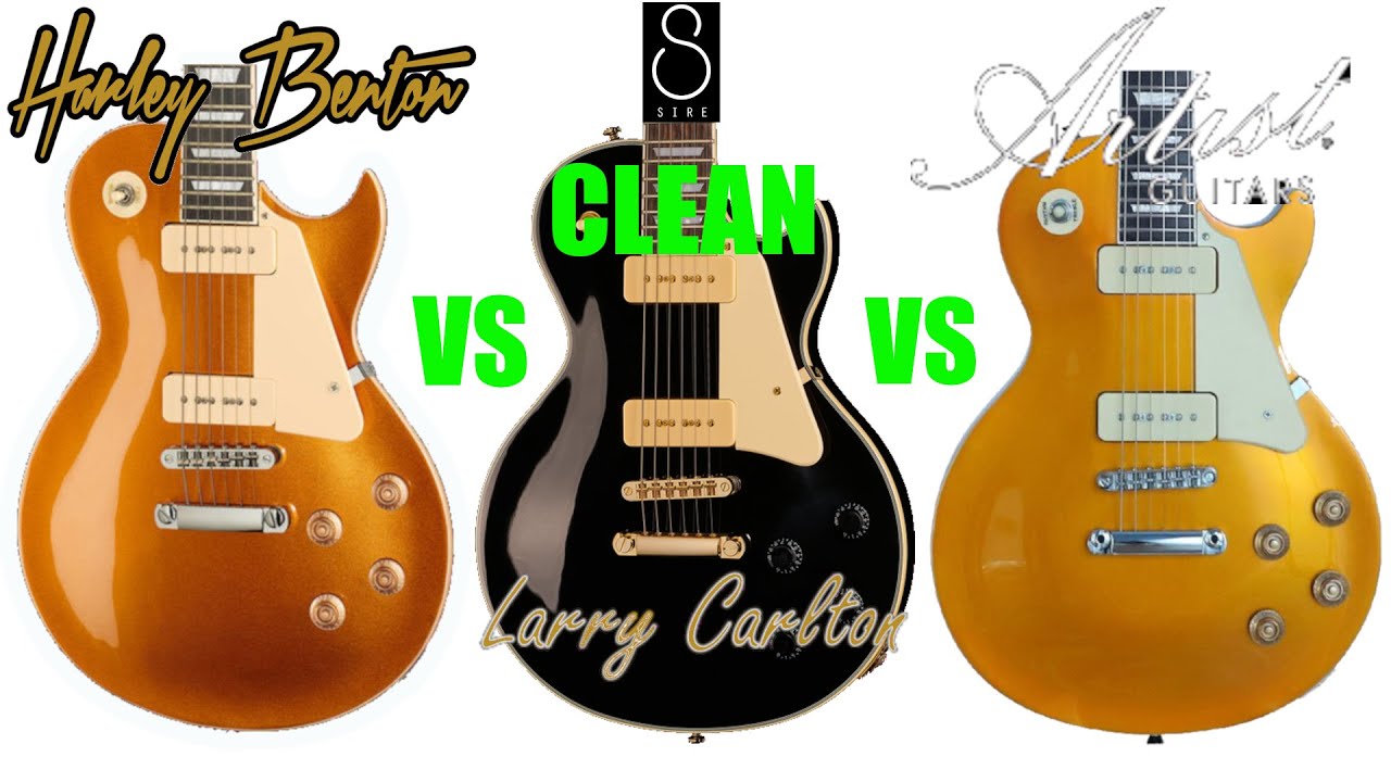 Sire L7V vs Artist LP59 GT90 vs Harley Benton SC450 P90 GT | Clean P90 Bridge Comparison