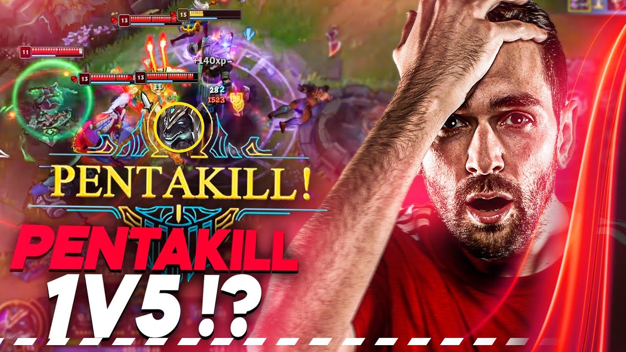 INSANE PENTAKILL 1v5 ! Comment carry sans Pull lv1 avec Nasus Jungle !