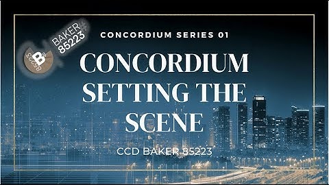 Concordium Series 01 - Setting the Scene