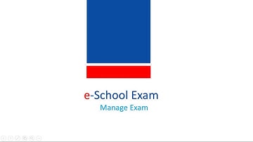 e-School | Exam | Manage Exam