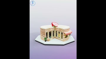 This cute cake shop in Beyond Voxelization 😁 #metaverse #cake #voxedit #voxelart