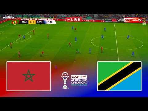 LIVE MOROCCO Vs TANZANIA Africa Cup Of Nations 2025 CAF En Direct Pes 21 Gameplay 