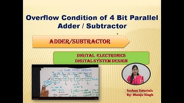U2L8.12| Overflow conditions of 4 bit Adder/Subtractor | overflow | 4 Bit Parallel adder/subtractor