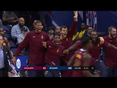 Jeff Green Dunks On Mahinmi Washington Wizards Vs Cleveland Cavaliers Preseason 08 10 2017 
