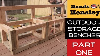 outdoor storage benches | how to build pt1