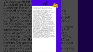 03.11.2025 - Minister beruhigt: USA planen keine Atomwaffentests trotz Trumps...