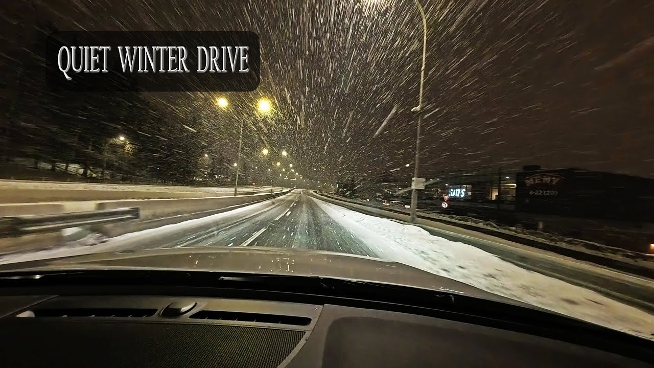 A Quiet Winter Night–Early Morning Drive / Oslo to Lillehammer, Norway.