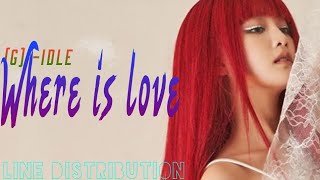 (G) -IDLE - WHERE IS LOVE [LINE DISTRIBUTION] Resimi