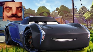 Hello Neighbor - My New Neighbor Cars Jackson Storm Act 2 Trampoline Gameplay Walkthrough