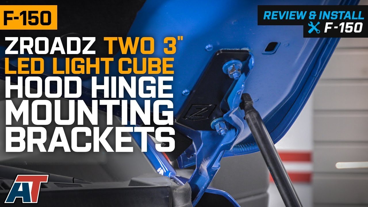 ZRoadz F-150 Two 3-Inch LED Light Cube Hood Hinge Mounting