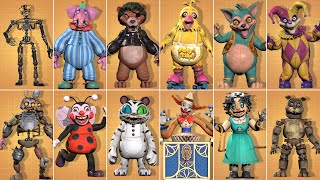 All Suits & Animatronics | Five Nights at Freddy's: Secret of the Mimic