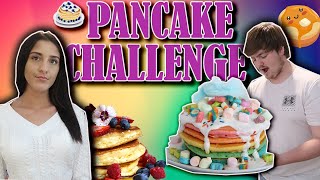 PANCAKE CHALLENGE!! BOYFRIEND VS GIRLFRIEND!! (EPIC FAIL)