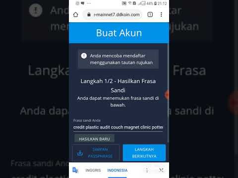 Cara membuat akun wallet DDKoin dan yang perlu di ketahuai