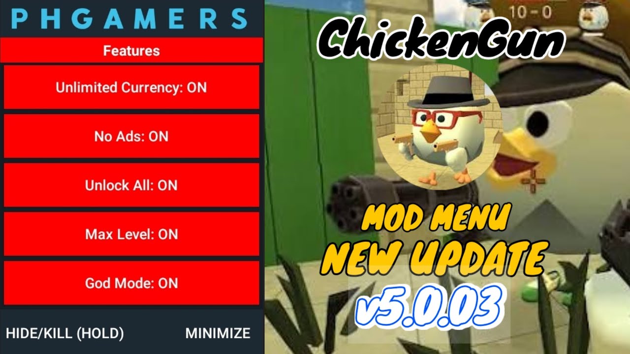 Chicken Gun MOD Apk v5.0.03 Меню, Неограниченные деньги/Все разблокировано/Защита от бана, Послед...