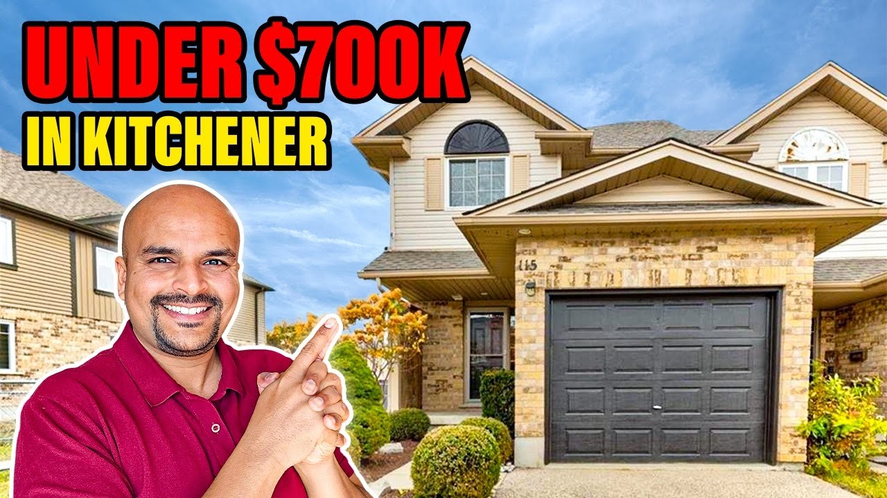 Freehold End Unit Townhome in Kitchener UNDER $700K – Must-See Tour!