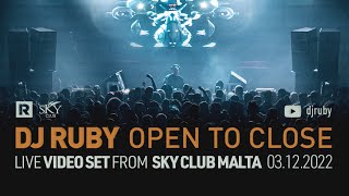 DJ Ruby Open To Close Live Video Set from Sky Club Malta, 03.12.22