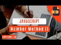 What Is Number Method In Javascript - Urdu | Get Knowledge