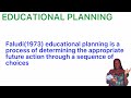 Educational planning: Meaning and Relevance