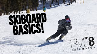 HOW TO SKIBOARD! | Binding Basics / Skating / Carving