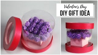 DIY Gift Idea for Valentine's Day | Flower Bouquet Gift Box | Plastic Bottle Craft Idea