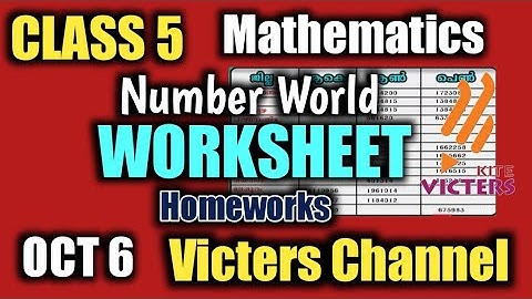 VICTERS CLASS 5| MATHS|OCTOBER 6|WORK SHEET|TEXTUAL ACTIVITIES|VICTERS STD 5 MATHS NOTES, HOMEWORKS