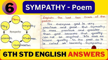 6th Class English Poem SYMPATHY Question Answer | 6th Class English Notes Sympathy Poem