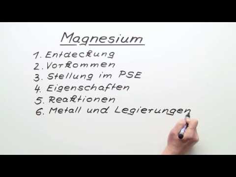MAGNESIUM | Chemie | Anorganische Verbindungen – Eigenschaften und Reaktionen