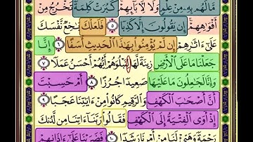 النصف الاول من صفحة 294 من سورة الكهف الايات من (5-11) مكررة بصوت الشيخ محمود الحصري