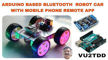 Bluetooth Control Robot Car with Front & Back Lights,Horn using Arduino,L293D Motor Driver, HC-05