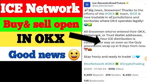 BUY and sell open in OKX exchange| Ice network today update|ice network new update|
