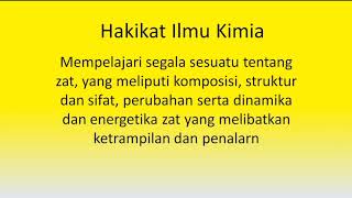 Hakikat ilmu kimia -