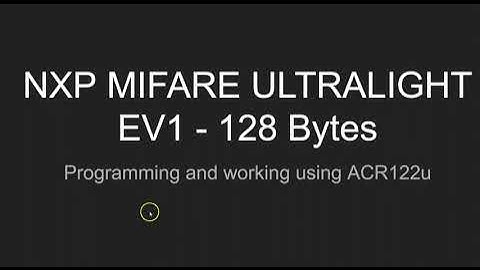 Mifare Ultraligh EV1 - 128 Bytes Memory Structure and Usage