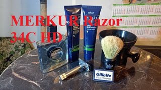 MERKUR Razor 34C HD и лезвия Gillette Platinum