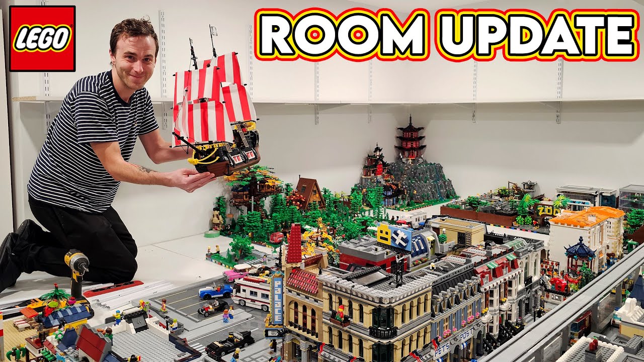 Installing Shelving LEGO Room Update YouTube