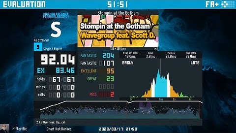 ITG FA+ - Stompin at the Gotham (SX9) 92.04% (DDR Ultramix 4)