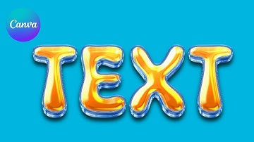 How to Make Fluid Glossy Liquid Text Effect in Canva || Step By Step Canva tutorial